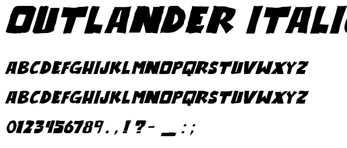 Outlander Italic font